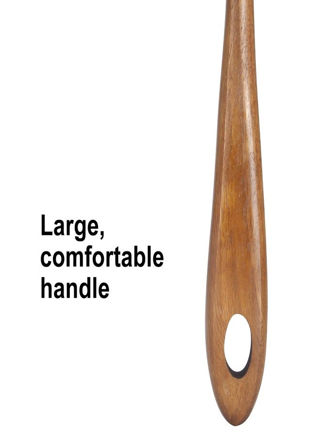 Renawe 2 Pcs Large Wooden Spoons for Cooking Serving Mixing Kitchen Spoon Big Acacia Wood Utensils Set Teak Spatula Cooking Spoon Set Bamboo Baking Spoons Non Toxic Kitchen Tools Cooking Accessories - Image 3